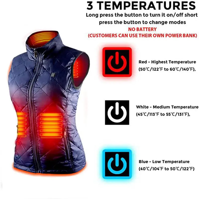 ThermaBelle Damen Heizweste | USB-Beheizte Weste mit Infrarot-Technologie | Wärmeregulierend & Unkompliziert | Ideal für Herbst & Winter