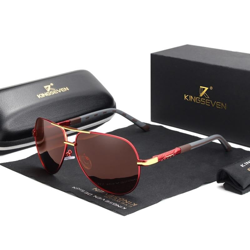 Herren Vintage Aluminium Polaroid Sonnenbrille