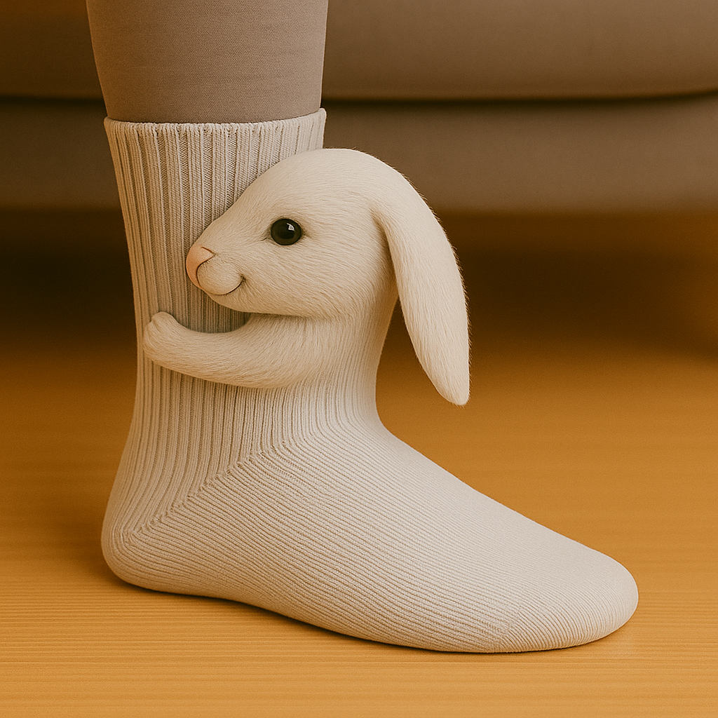 Haus-Socken Warm Anti-Rutsch Tiermotiv Plüsch Mikrofaser Socken