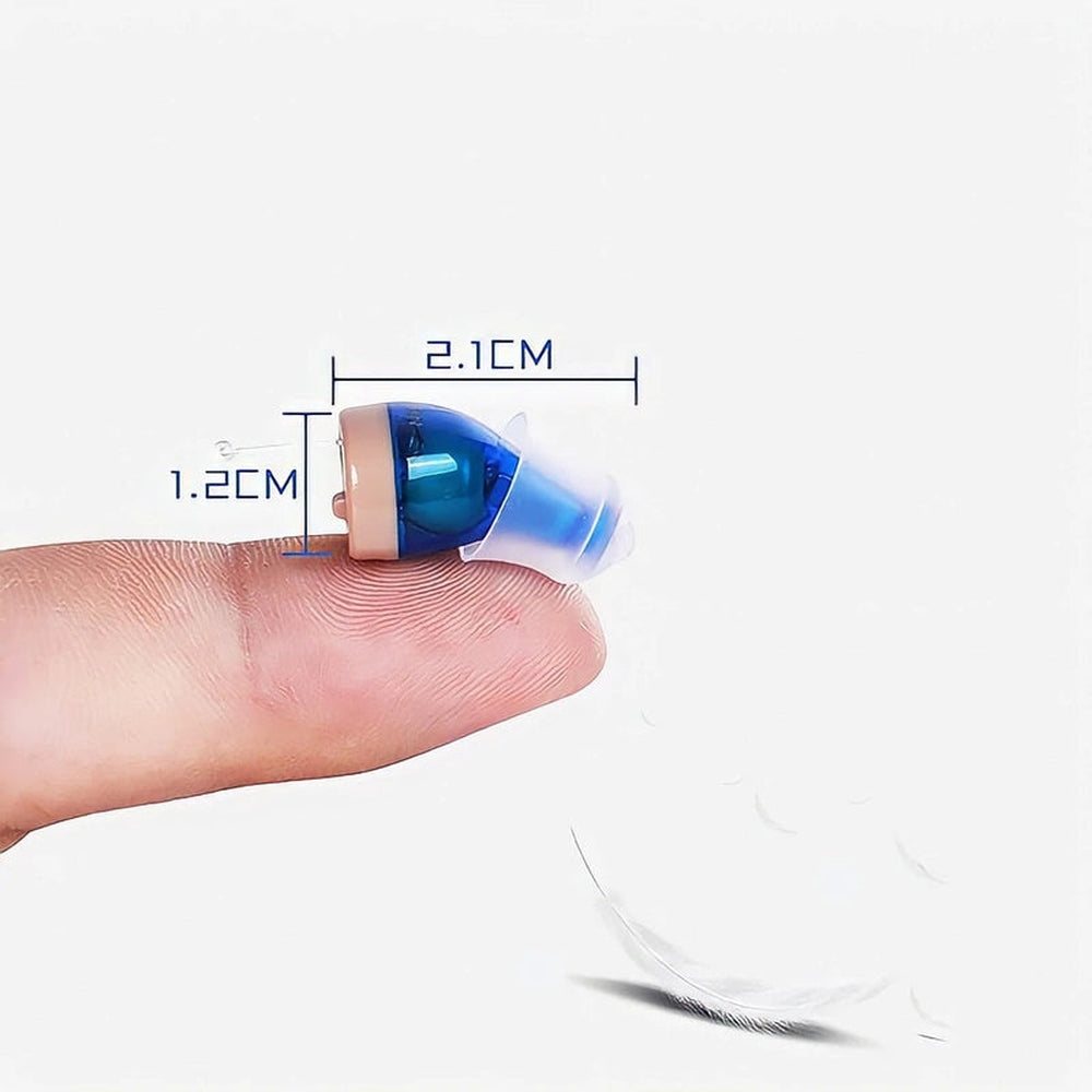 Ripob | HearPro ITC Hörverstärker Set | Wiederaufladbar | Intelligente Geräuschunterdrückung | In-Ear Design (discret) | 20 Stunden Akkulaufzeit | Inklusive mobiler Ladetasche