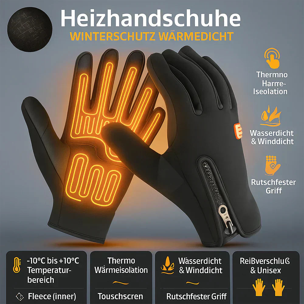 Heated Gloves Winter Thermal Waterproof Touchscreen Warm Grip