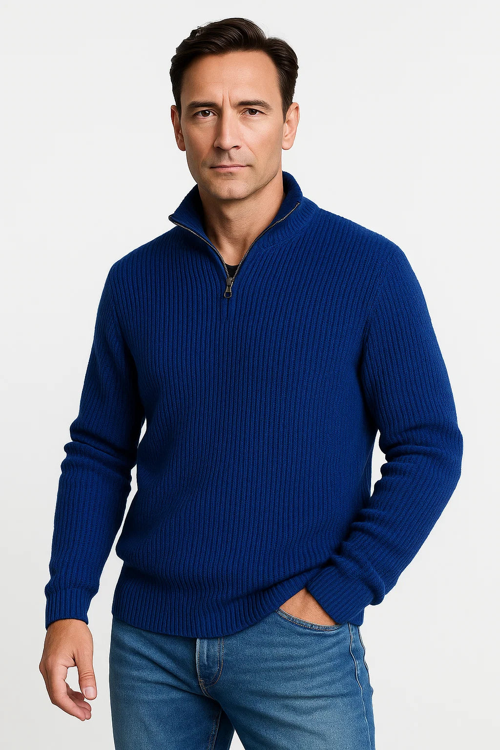 Herrenpullover | Halber Reißverschluss & Zeitloses Design