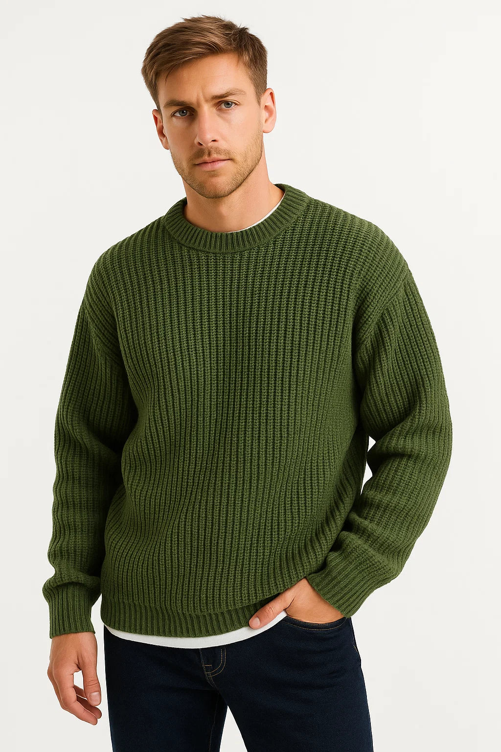 Strickpullover für Männer | Oversized Fit & Rippstruktur