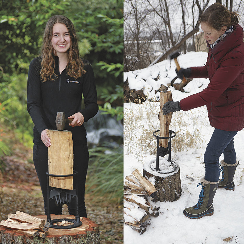Holzspalter TitanSplit – Sicheres Holzspalten aus Gusseisen für Kamin und Camping