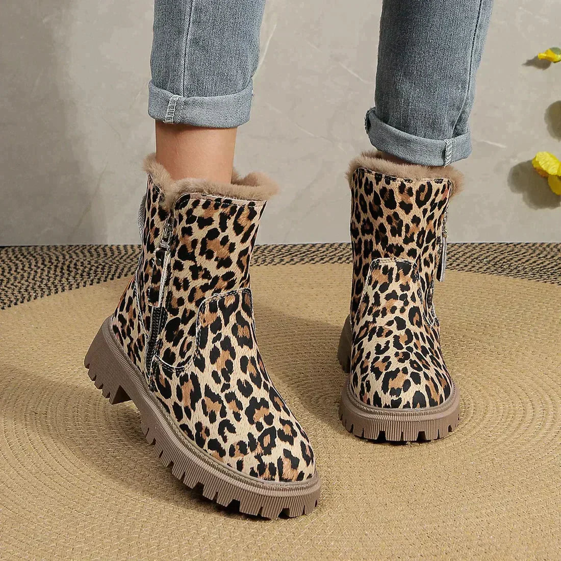 Larissa™ | Stilvolle Stiefel mit Leopardenmuster