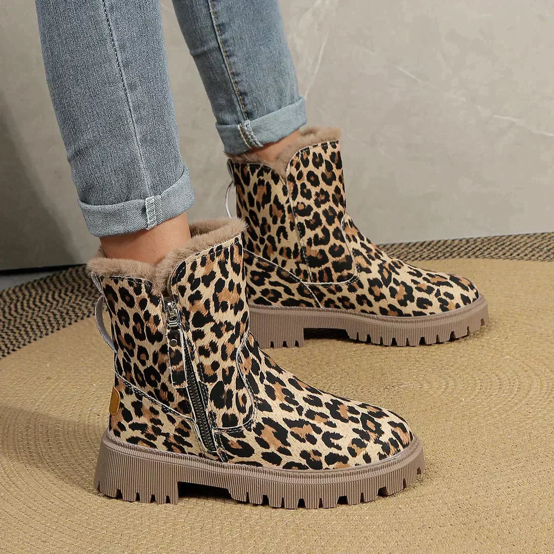 Larissa™ | Stilvolle Stiefel mit Leopardenmuster