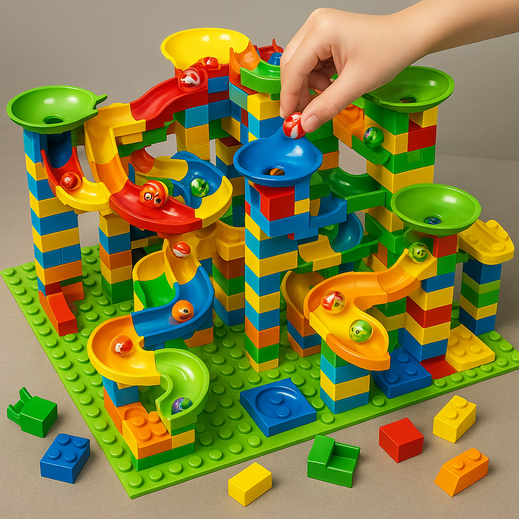 Murmelbahn Kinder Bau Spielzeug Bunte Kunststoff