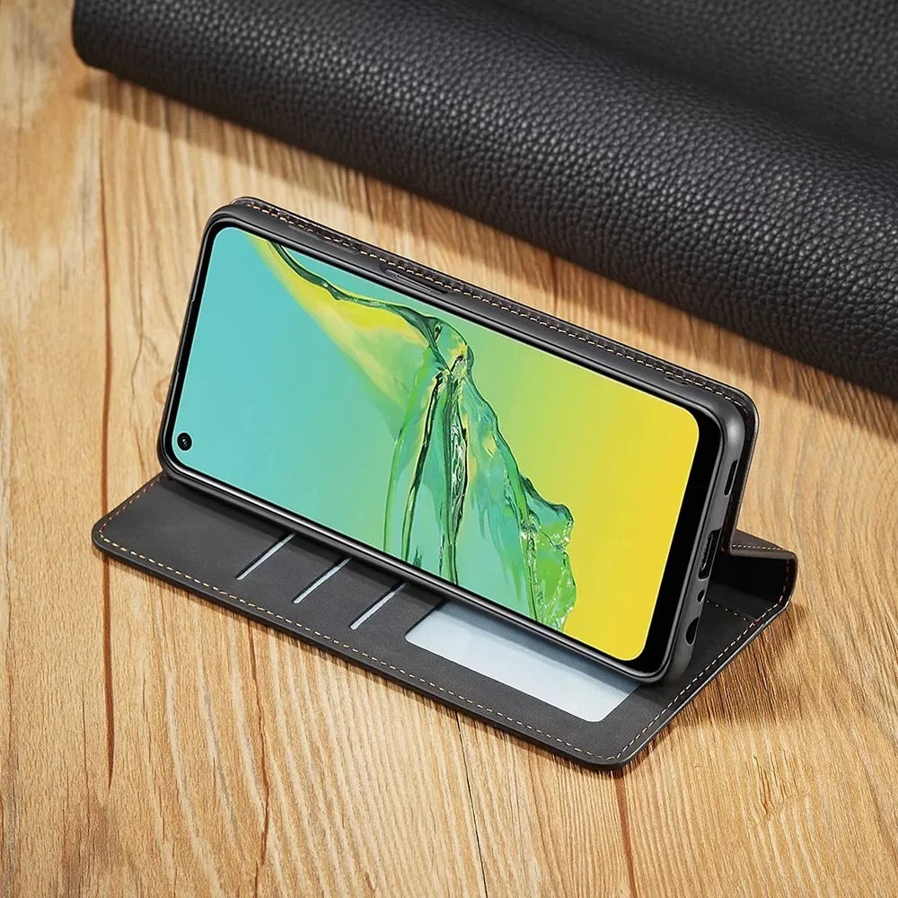Ripob | Samsung-Hülle: Magnetische Lederhülle für stilvollen Schutz