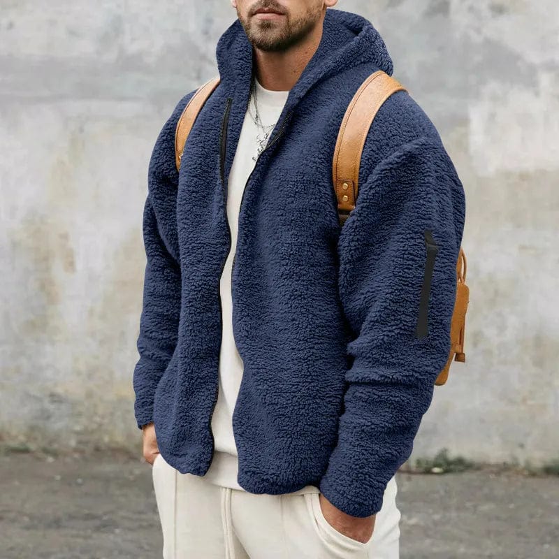 Herren Teddyfleece Zip-Up Hoodie | Weiche Wärme und lässiger Alltagsstil