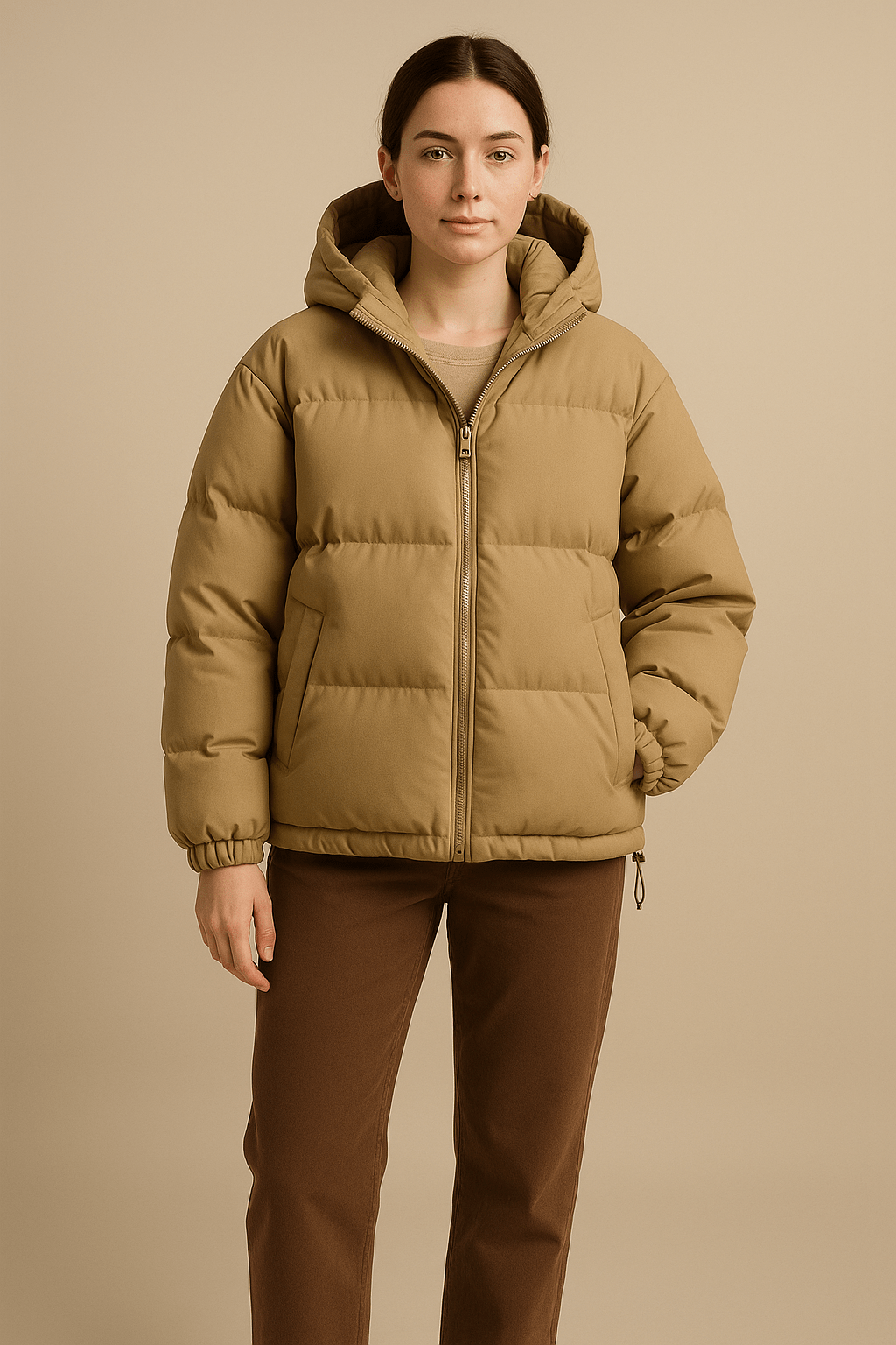 Damen Steppjacke im Oversized-Stil – Wasserabweisend & Winddicht