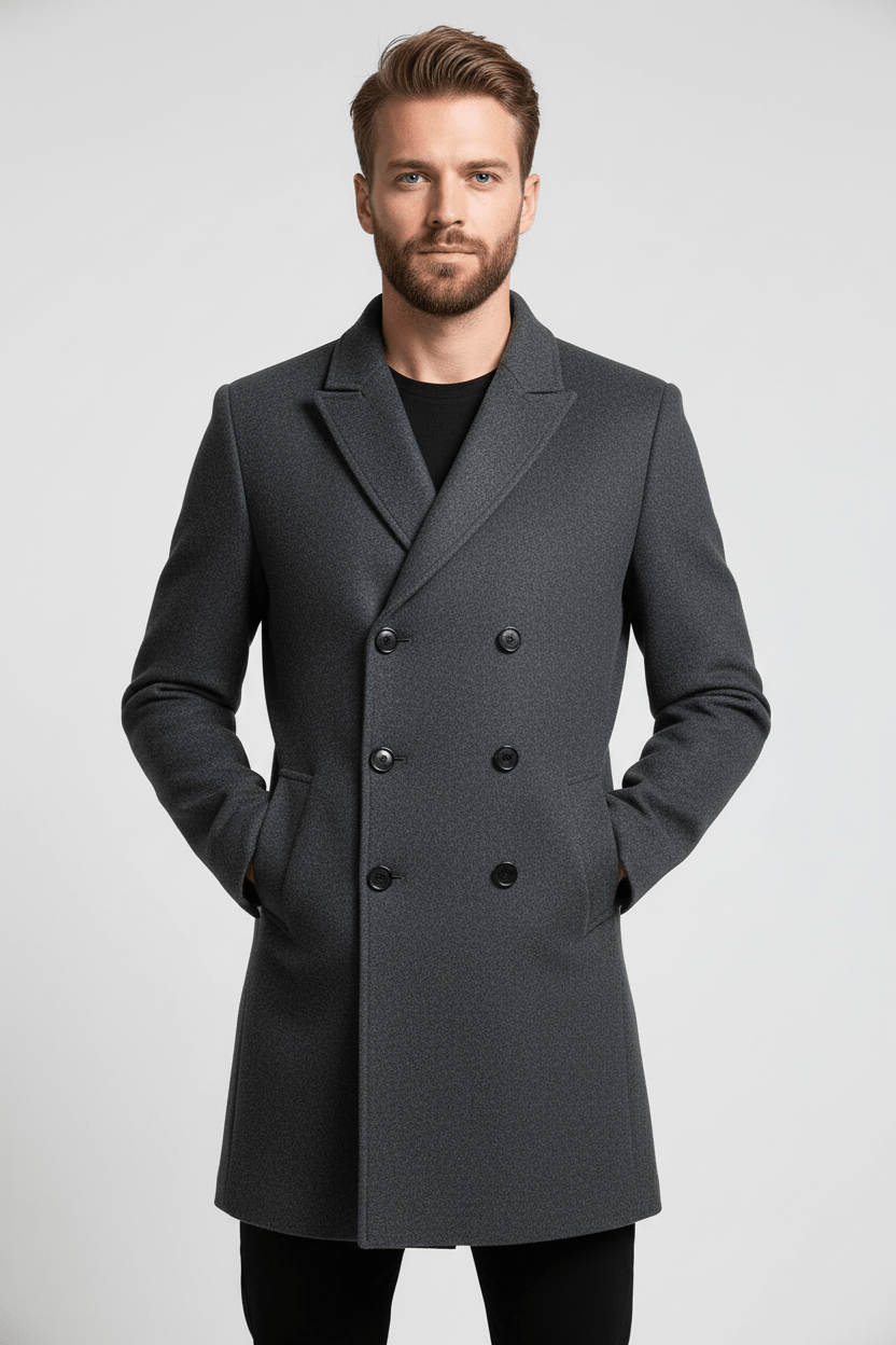 Herren Doppelreiher Formalmantel | Klassischer Stil mit Alltags-Vielseitigkeit
