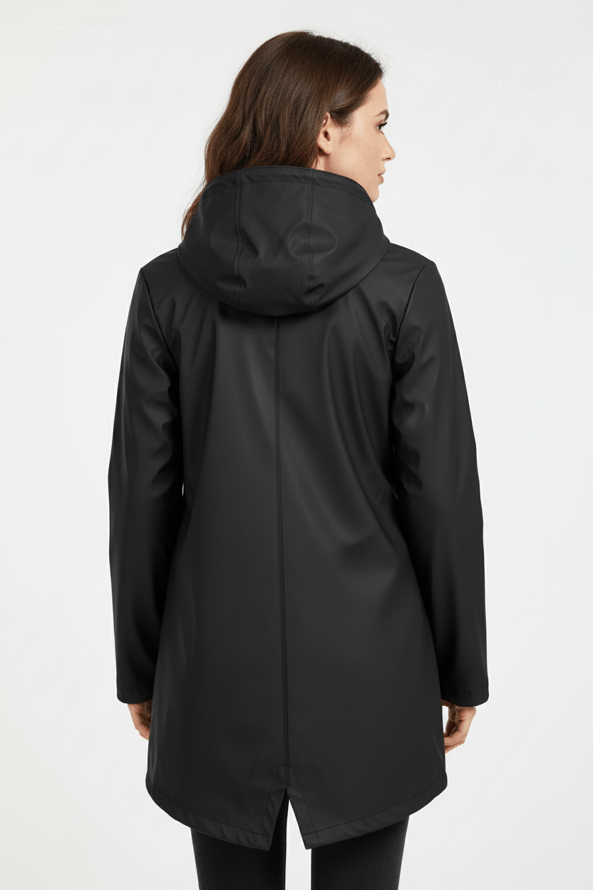 Damen Kapuzen-Trenchcoat | Wasserabweisender, mittellanger Mantel mit taillierter Passform