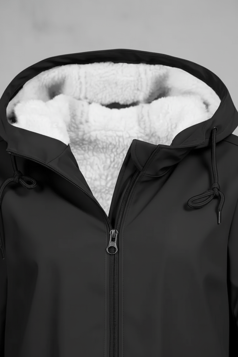 Damen Kapuzen-Trenchcoat | Wasserabweisender, mittellanger Mantel mit taillierter Passform