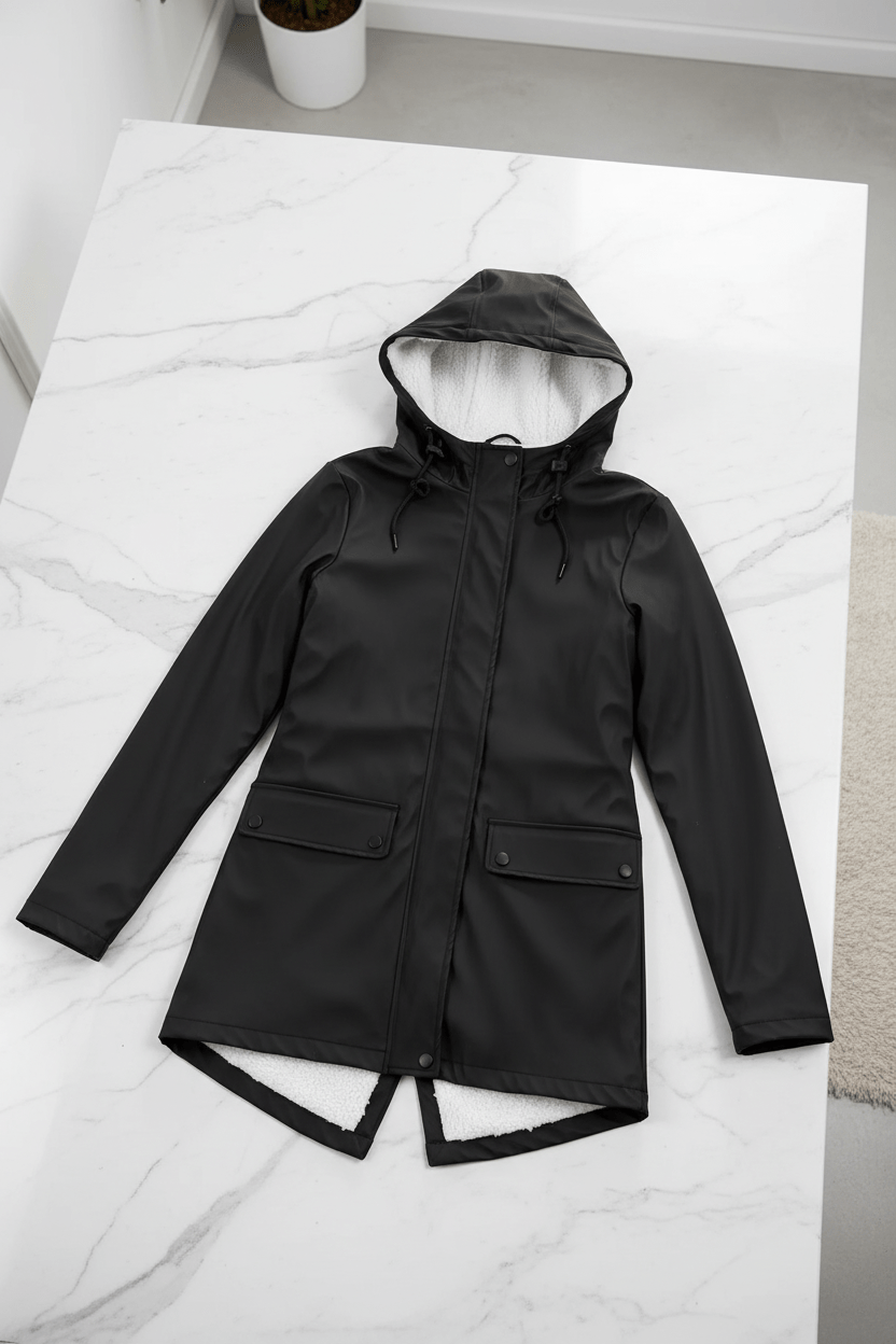 Damen Kapuzen-Trenchcoat | Wasserabweisender, mittellanger Mantel mit taillierter Passform