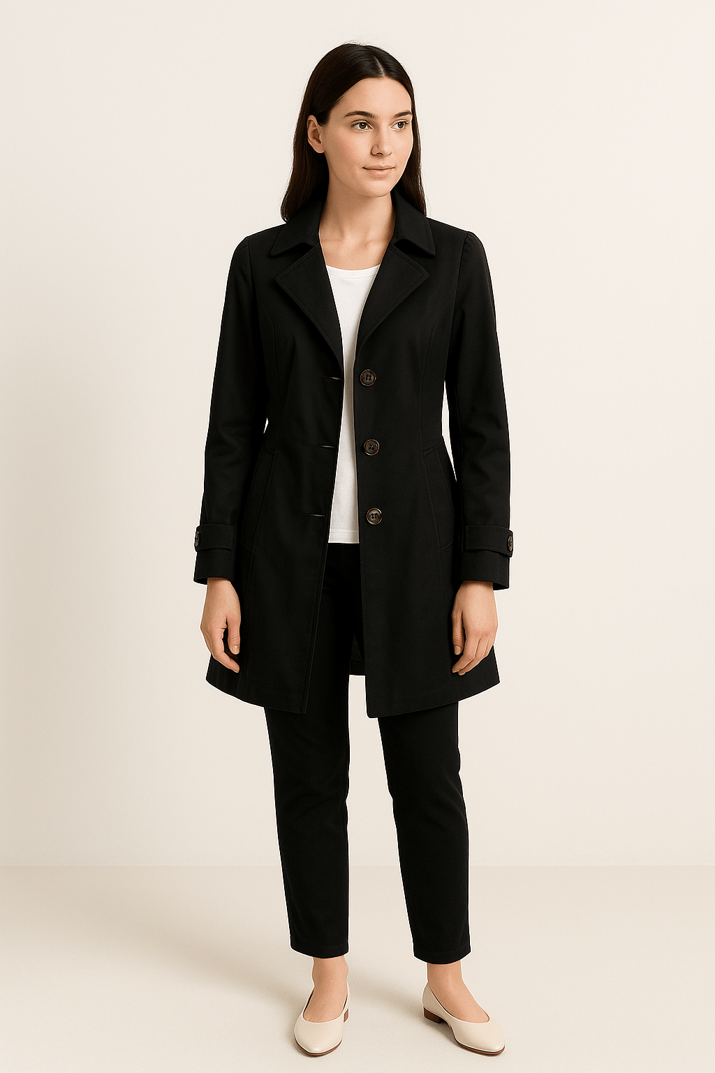 Damen-Trenchcoat mit Reverskragen
