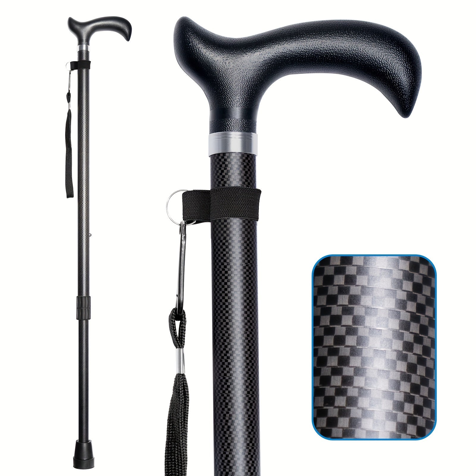 Gehstock aus Carbon – Ultraleicht & Höhenverstellbar
