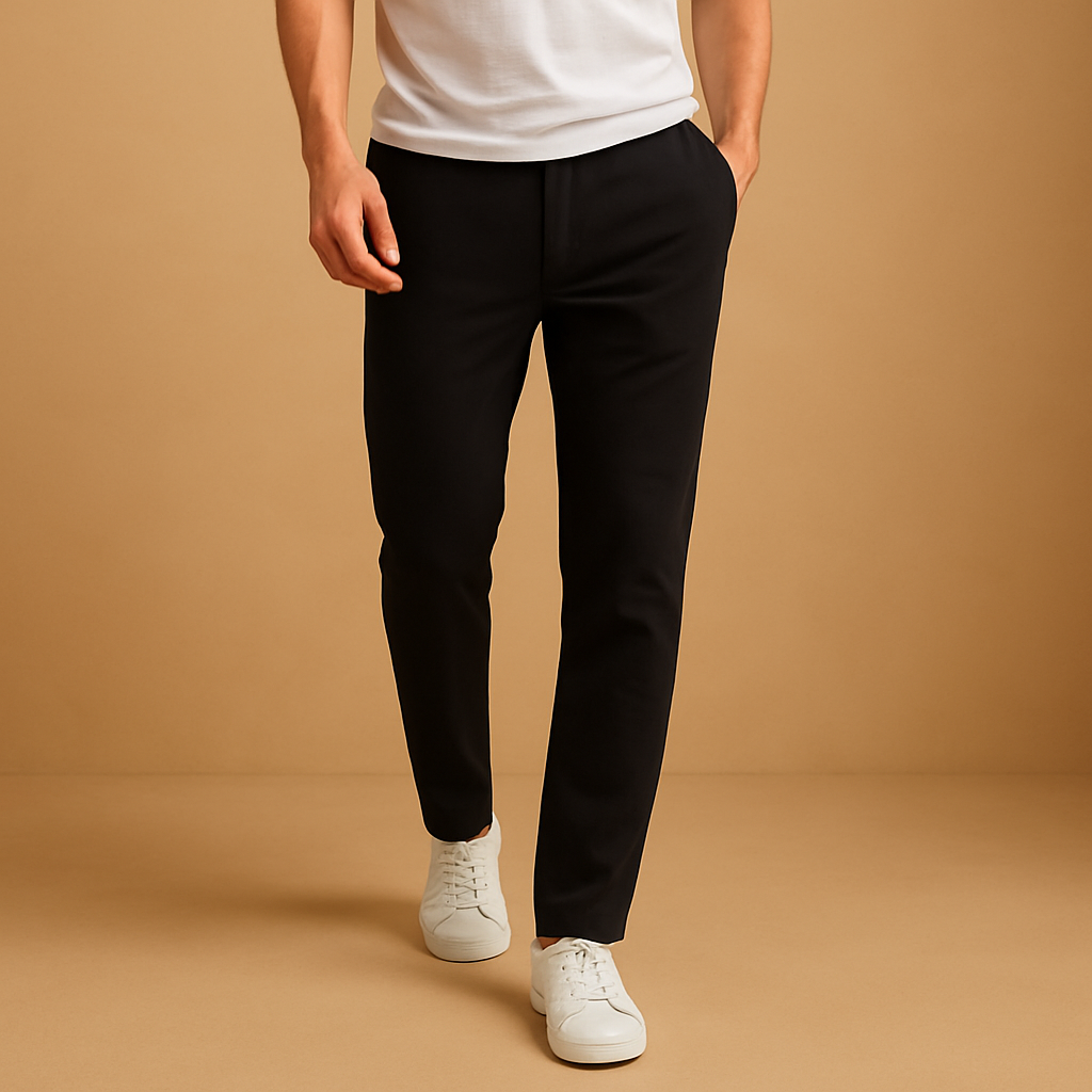 Herren Freizeit Baumwollhose mit elastischem Bund – Lässige Alltagspassform