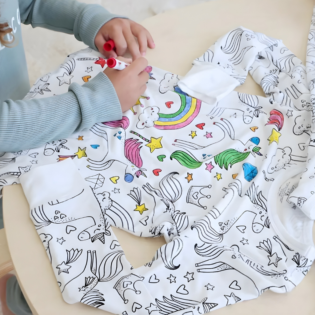 Kinder Baumwolle Schlafanzug Set Ausmalen Weihnachtsmotiv Schlafanzüge