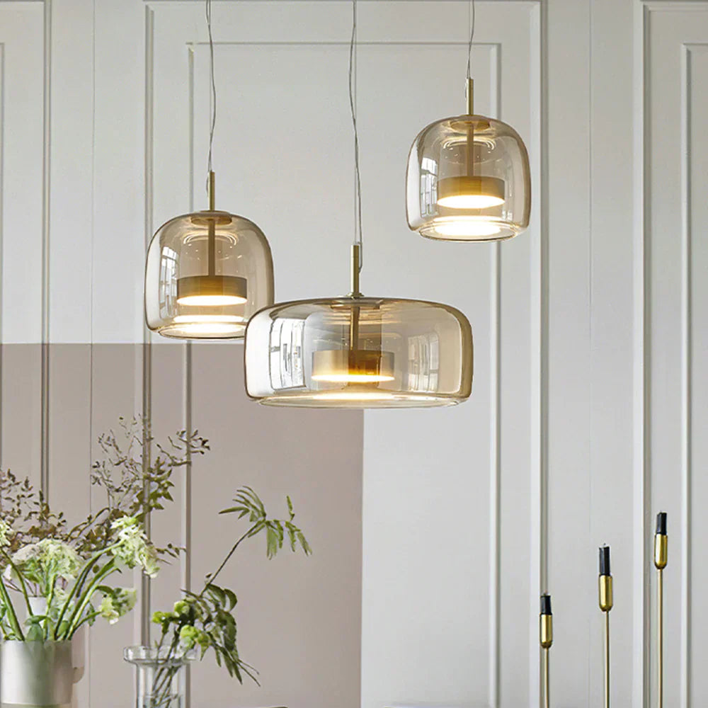 Hängelampe Glas Modern LED Pendelleuchte