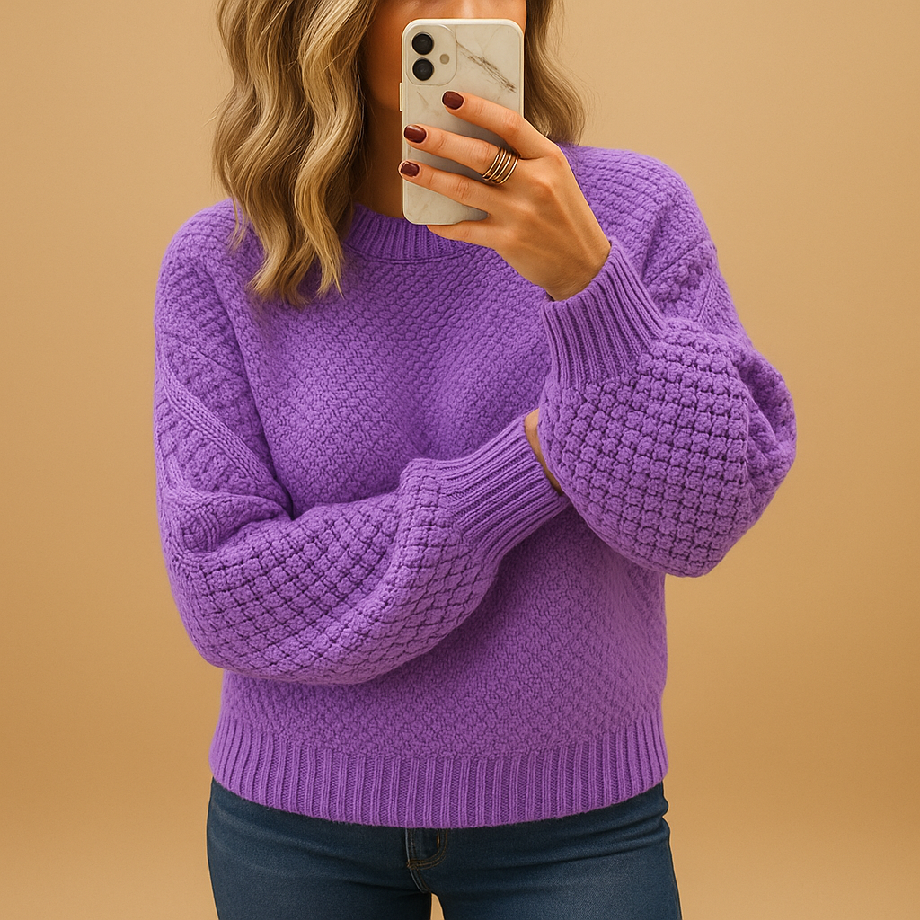 Damen Warm Strickpullover – Elegante und Bequeme Passform
