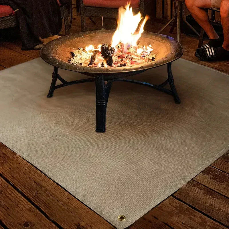 Feuerfeste Matte - Schutz für BBQ & Feuerstelle