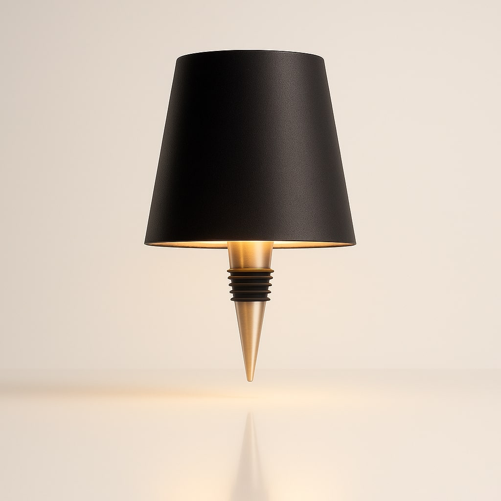 Flaschenlicht | Flasche als Tischlampe | Wiederaufladbare Tischleuchte | Flaschenverschluss | LumiBottle