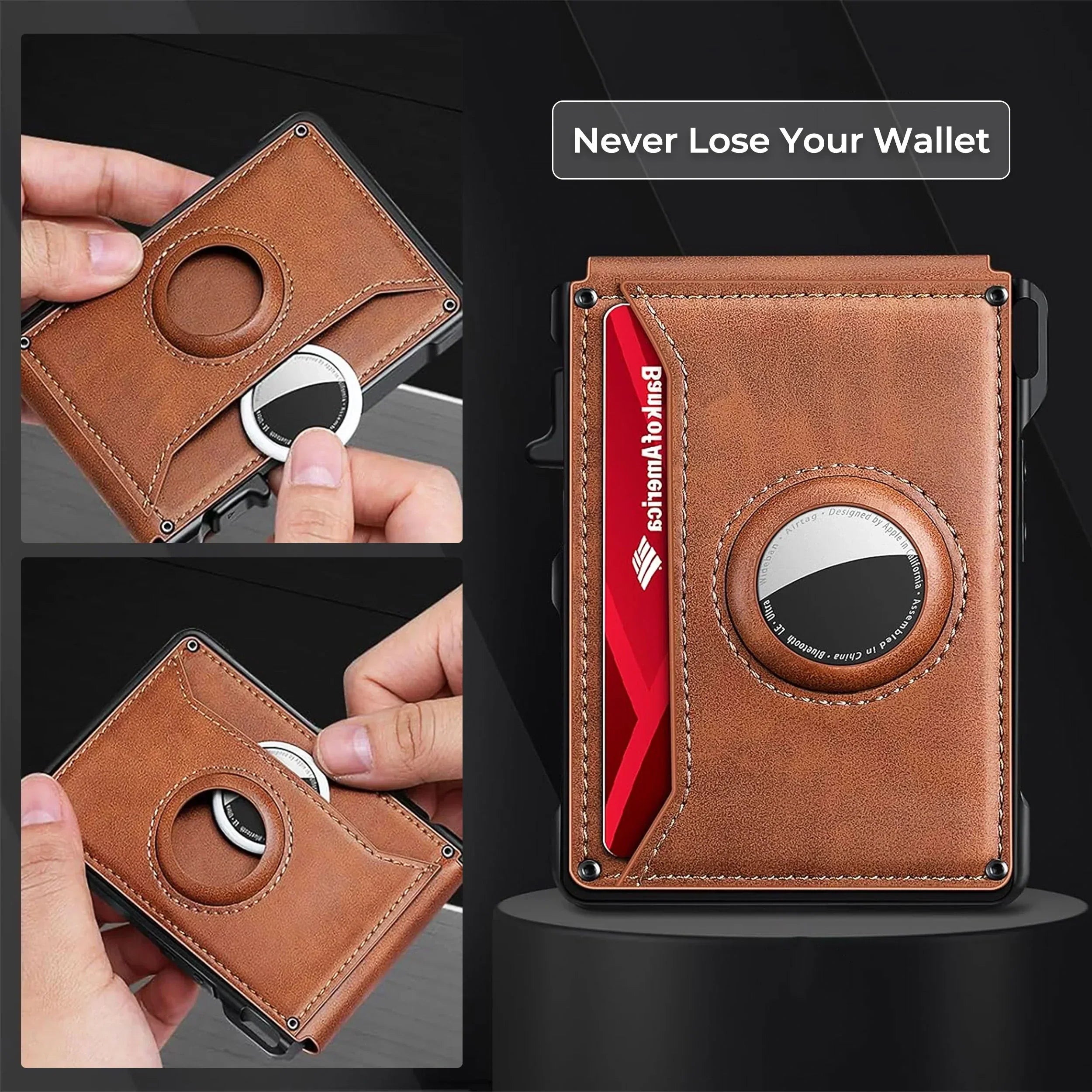 Luxurious Airtag Wallet