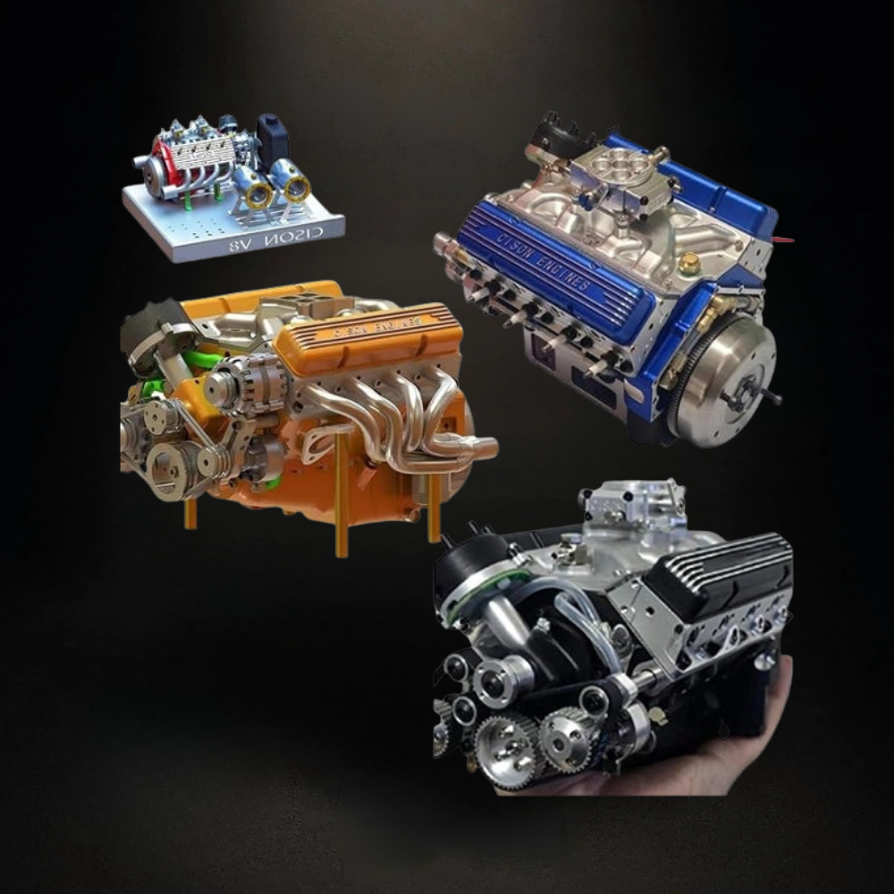 V8 Motor Modell Metall-Kit Funktion Mechanik Technologie