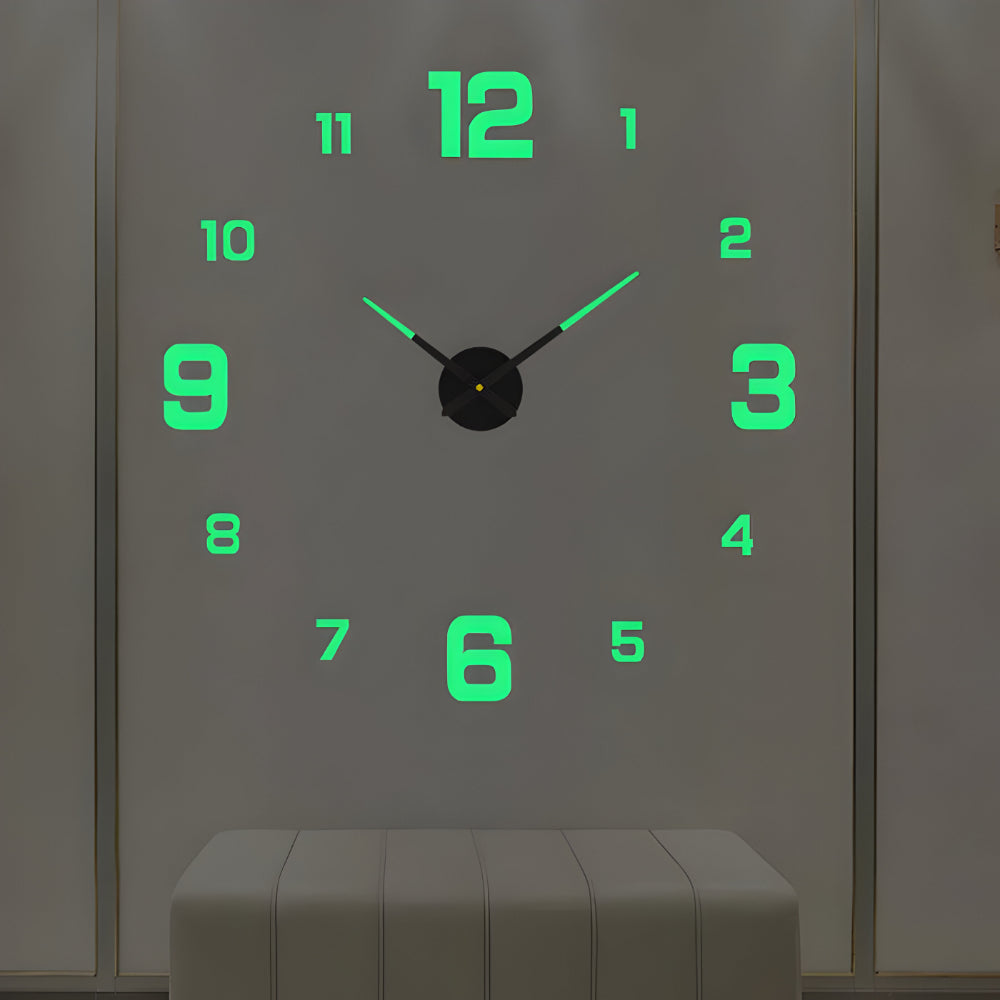 Moderne DIY Wanduhr mit großen Zahlen