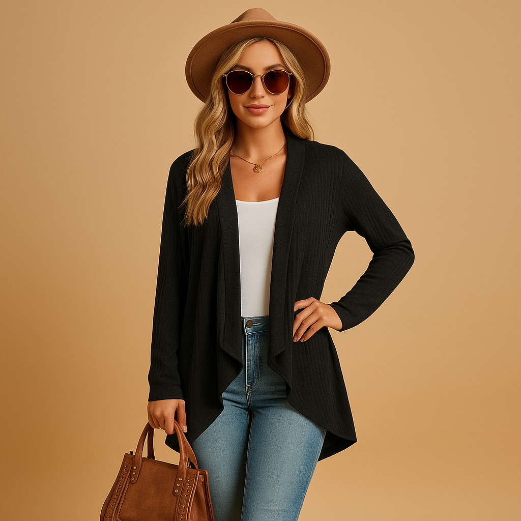 Langer Strickcardigan für Damen – Elegant und Vielseitig