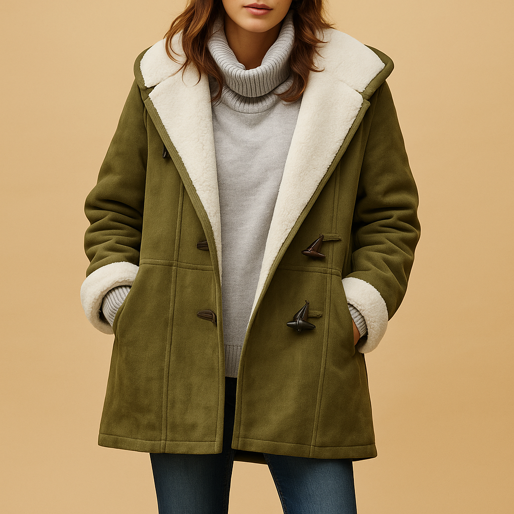 Damen Langer Cardigan mit Kapuze – Weich & Warm