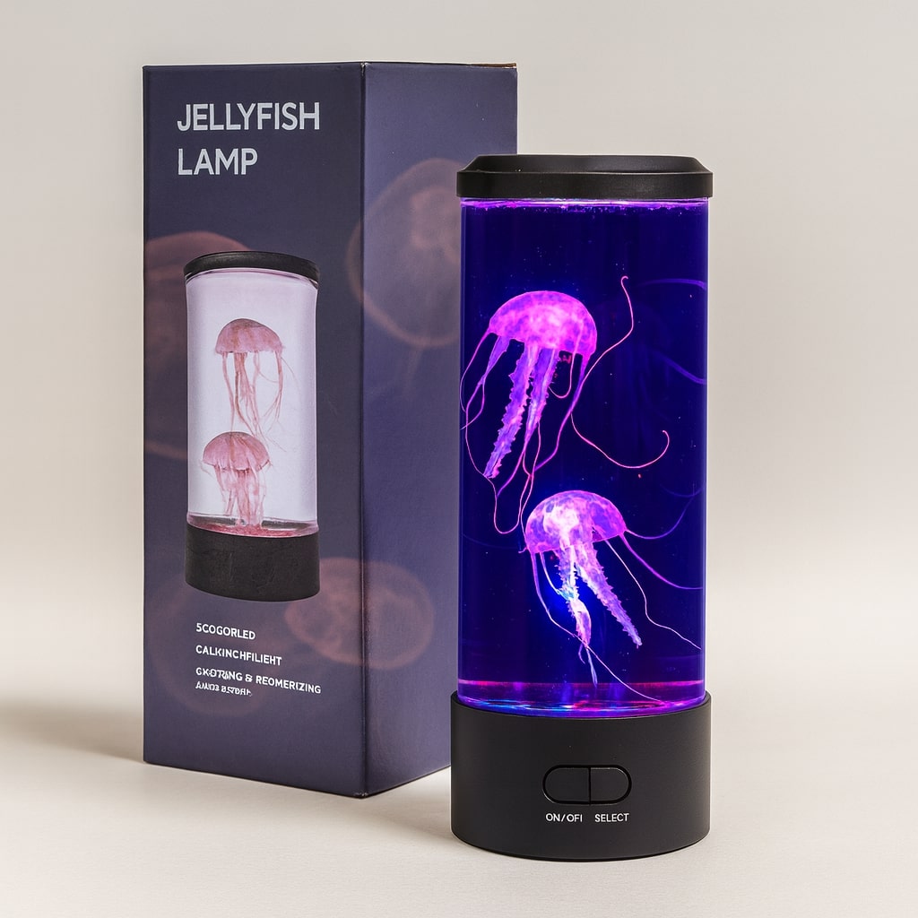 LED Nachttischlampe | Schreibtischlampe mit Quallen-Effekt | Tischlicht | LightWave