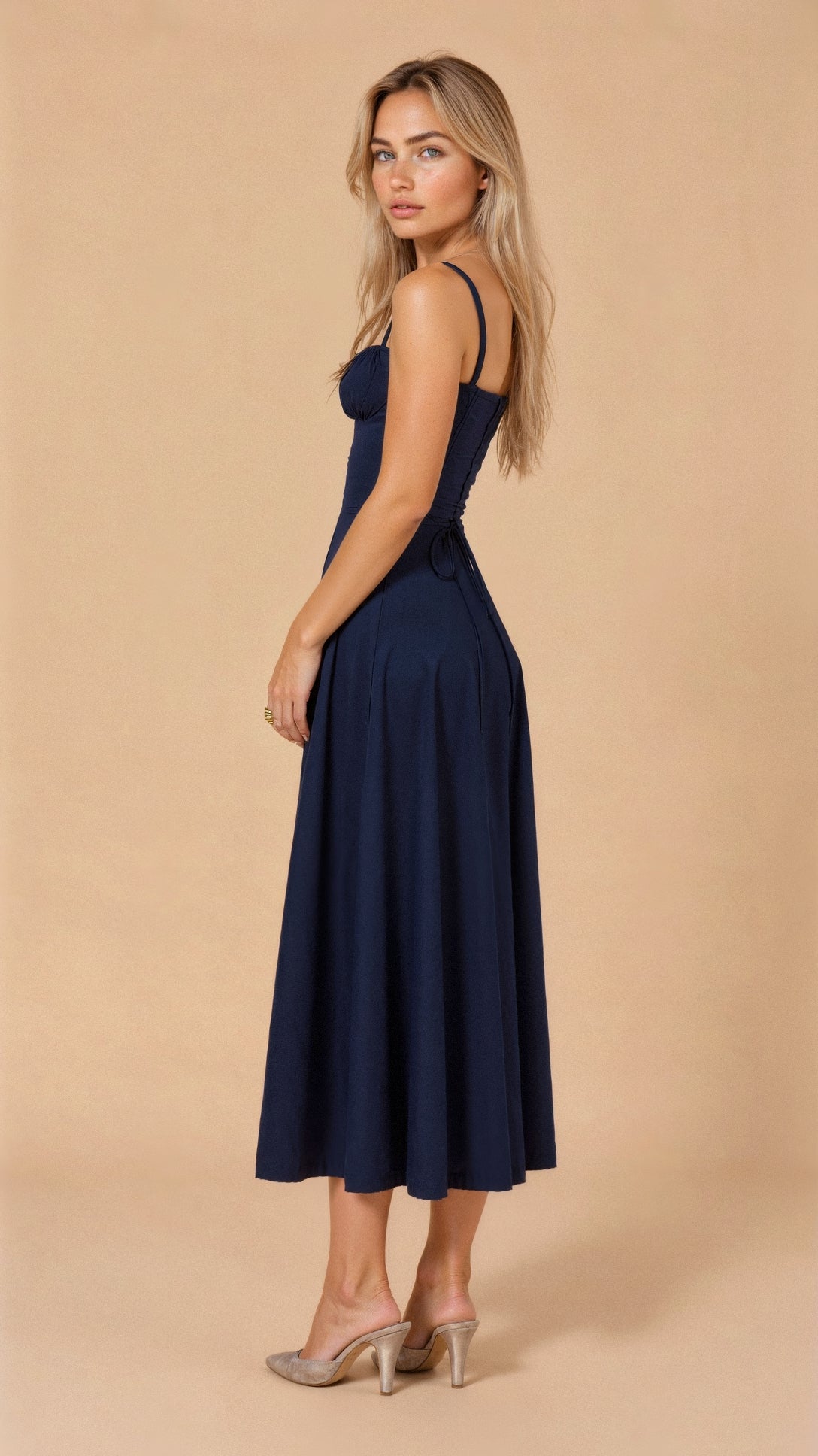 Korsett Midi Kleid für Frauen | Elegante Silhouette