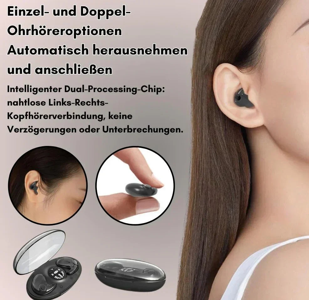 Ohrstöpsel für Schlaf und den Alltag | Ultra-schlanke Bluetooth-Kopfhörer | Schlafkopfhörer | DreamBuds