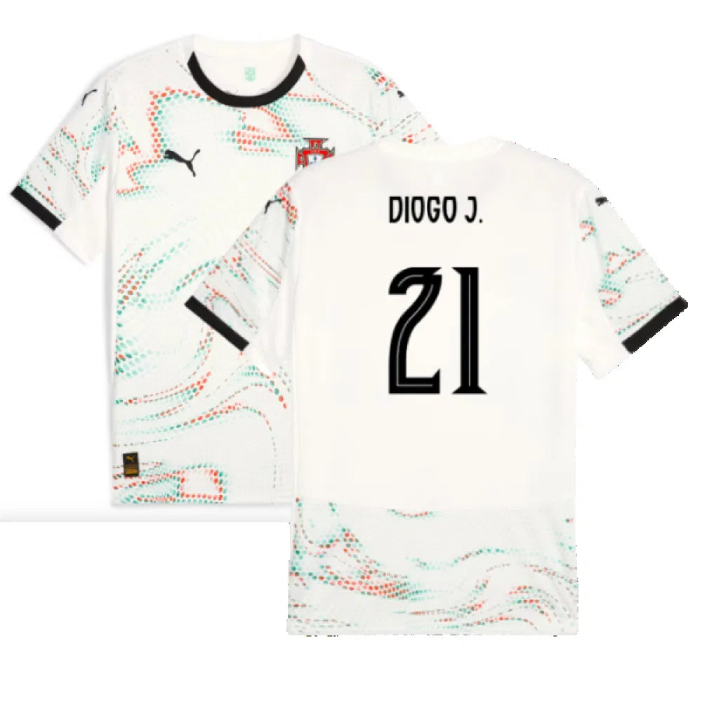 2025 Portugal Away Player Diogo Jota 21 Jersey