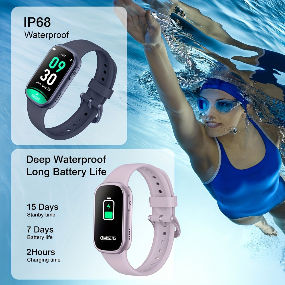 Wasserdichte Smartwatch mit Silikonarmband Fitnessuhr